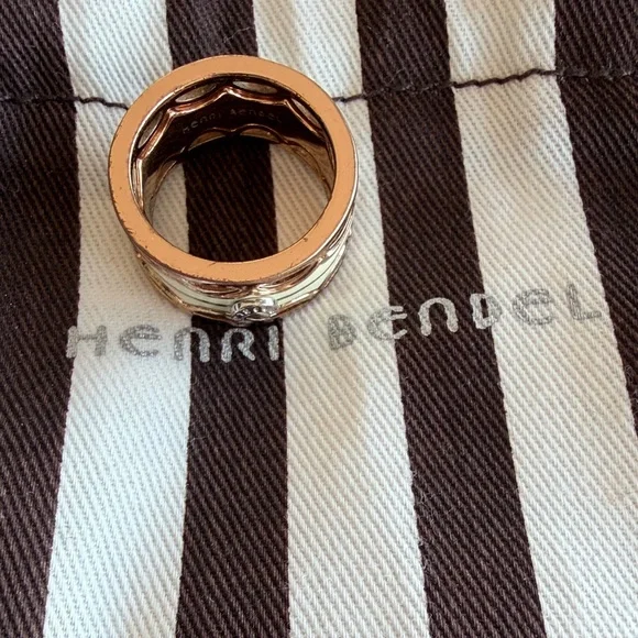Henri Bendel rose gold 3 piece stack ring size 7 - Picture 3 of 7